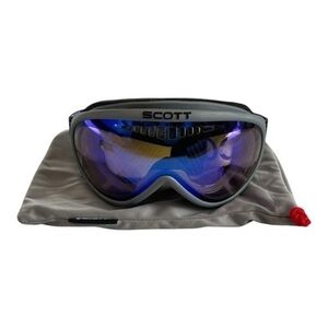 SCOTT Fusion Ski Goggles Gray Frame Blue Mirrored Lens ACS No Fog Snowboard VG